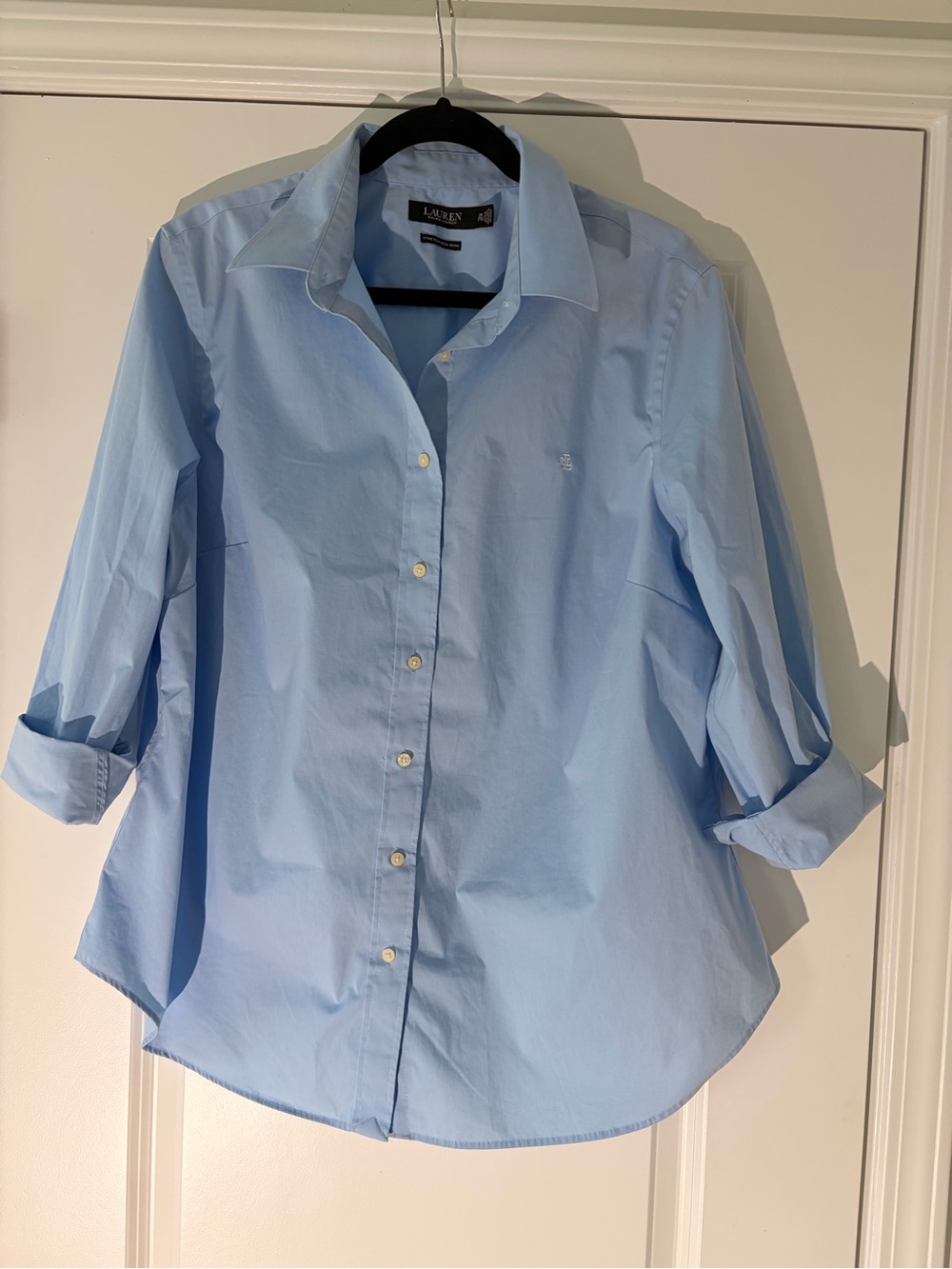 Lauren Ralph Lauren Light Blue Cotton Button-Down Shirt - Women’s